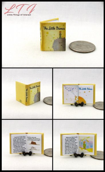1:12 SCALE MINIATURE BOOK THE LITTLE PRINCE ILLUSTRATED 