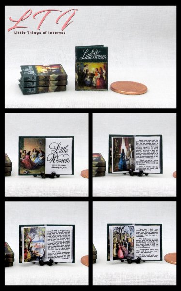 LITTLE WOMEN Miniature 1/12 Scale Illustrated Readable Book #2