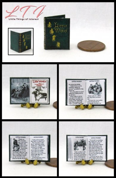 LITTLE WOMEN Miniature 1/12 Scale Illustrated Readable Book #1