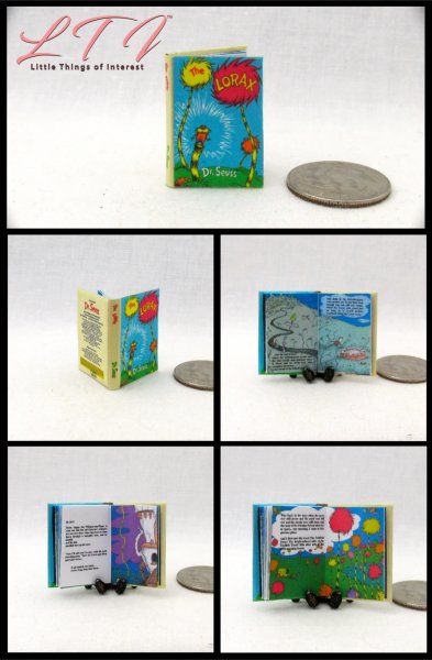 THE LORAX Miniature 1/12 Scale Readable Illustrated Book Dr. Seuss