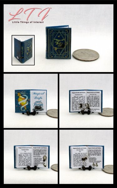 MAGICAL DRAFTS AND POTIONS Textbook Miniature 1/12 Scale Illustrated Readable Book Magic School of Witchcraft and Wizardry