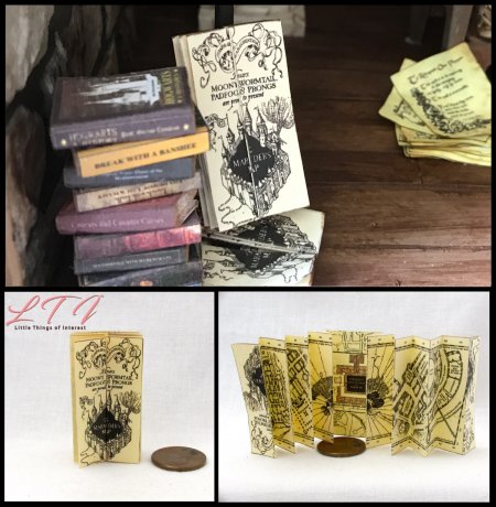 MARAUDERS MAP In Miniature One Inch Scale I Solemnly Swear I Am Up To No Good Harry Potter