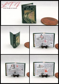 MARY'S LITTLE LAMB Miniature One Inch Scale Readable Illustrated Book