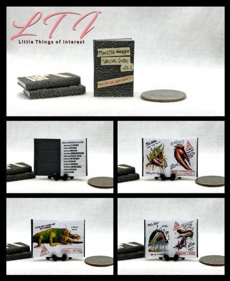 MONSTER APOCALYPSE SURVIVAL GUIDE Miniature 1/12 Scale Illustrated Book