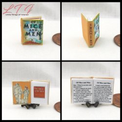 OF MICE AND MEN Miniature One Inch Scale Readable Book