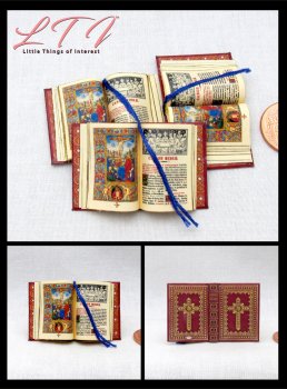 ALTAR MISSAL *Open Book* Miniature 1/12 Scale Book Bible Religion
