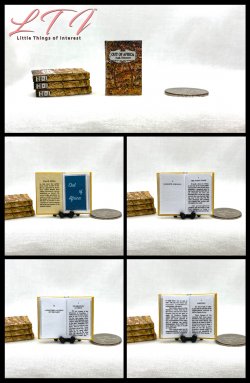 1:12 Scale Miniature Complete Pie Cookbook – Readable Illustrated Book By Little Things Of Interest