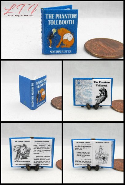 THE PHANTOM TOLLBOOTH Miniature 1/12 Scale Illustrated Readable Book