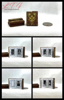 NICOLAS FLAMEL PHOENIX ROLODEX PHOTO ALBUM Illustrated Miniature One Inch Scale Book Fantastic Beasts Harry Potter