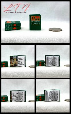 PRINCIPLES OF CHEMISTRY Miniature One Inch Scale Illustrated Book Science Elements Compounds