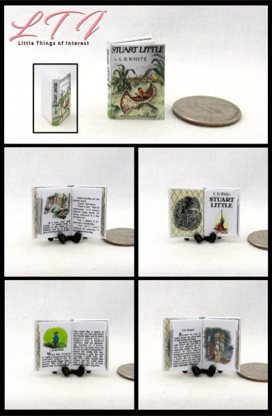 STUART LITTLE Miniature 1/12 Scale Readable Illustrated Book