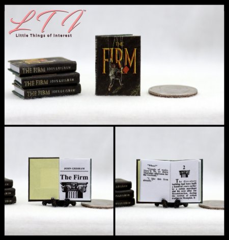 THE FIRM Miniature One Inch Scale Readable Book