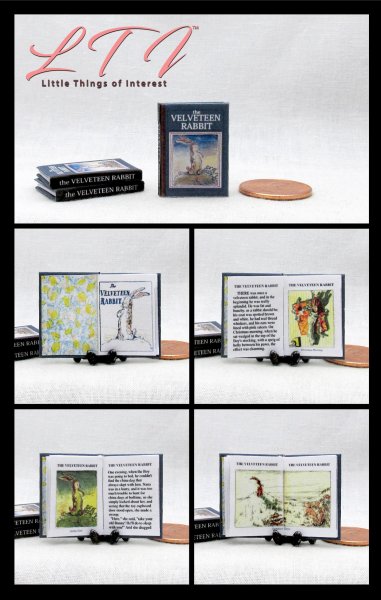 THE VELVETEEN RABBIT Miniature 1/12 Scale Readable Illustrated Book