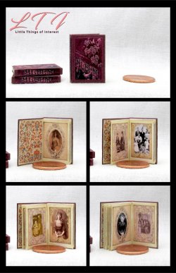 VINTAGE PHOTO ALBUM Miniature 1/12 Scale Scrap Book Cherished Memories
