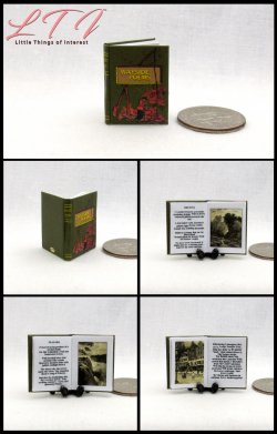 WAYSIDE POEMS Dollhouse Miniature One Inch Scale Readable Illustrated Book