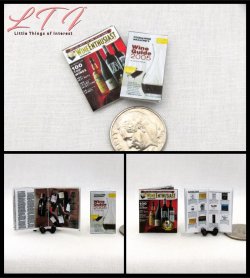 WINE GUIDE MAGAZINE 2 Miniature One Inch Scale Magazines