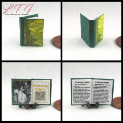 WUTHERING HEIGHTS Dollhouse Miniature One Inch Scale Readable Book