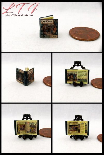 ABROAD Dollhouse Miniature Half Inch Scale Illustrated Book