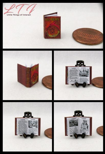 ALCHEMY Dollhouse Miniature Half Inch Scale Illustrated Book