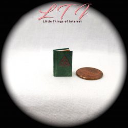 CHARMED BOOK Of SPELLS Dollhouse Miniature Half Inch Scale Illustrated Book