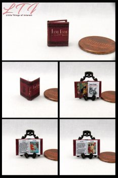 JANE EYRE Dollhouse Miniature Half Inch Scale Illustrated Book