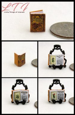 THE LANGUAGE Of FLOWERS Miniature Half Inch Scale Illustrated Book