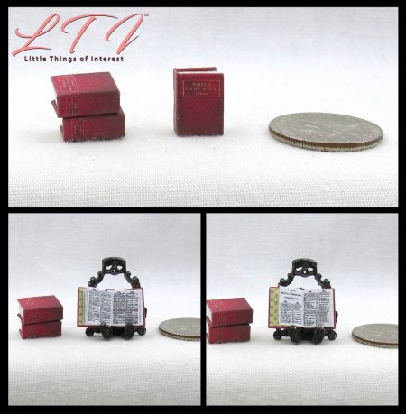 MEDICAL DICTIONARY Miniature Half Inch 1/24 Scale Book