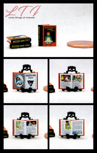 RAGGEDY ANNE Miniature Half Inch 1/24 Scale Illustrated Book