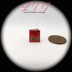 TWAS THE NIGHT BEFORE CHRISTMAS Dollhouse Miniature Half Inch Scale Illustrated Book
