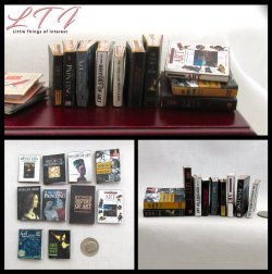 ART HISTORY BOOKS Set of 10 Prop Books in Miniature Playscale