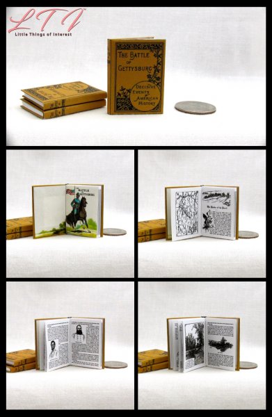 THE BATTLE OF GETTYSBURG Miniature Playscale Readable Illustrated 1/6 Scale Book