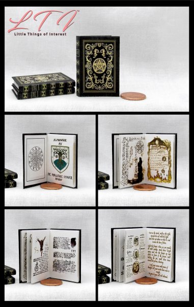 BEAUCHAMP GRIMOIRE Spell Book Miniature Playscale Readable Illustrated 1/6 Scale Magic