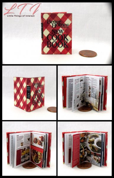BETTER HOMES AND GARDENS COOKBOOK Miniature Playscale Readable Illustrated Book