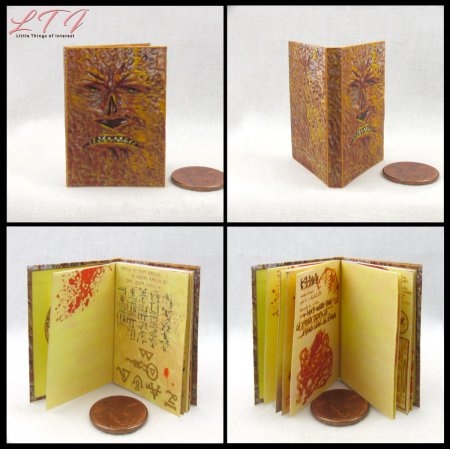 BOOK OF THE DEAD Necronomicon Ex-Mortis Miniature Playscale Readable Illustrated Book