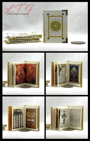 BOOK OF YGGDRASIL Miniature Playscale Readable Illustrated 1/6 Scale Book