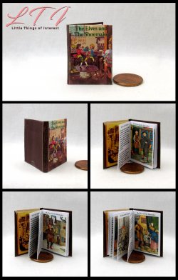 CLASSIC FAIRY TALES SET 5 Miniature Playscale Readable Illustrated Books Frog Prince Jack Beanstalk Elves Shoemaker