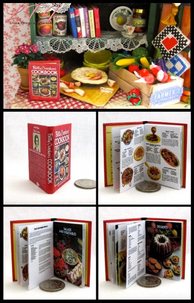 BETTY CROCKER'S COOKBOOK Miniature Playscale Readable Illustrated Book