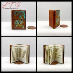 DARK FORCES Self Protection Guide Magic Textbook Miniature Playscale Readable Illustrated 1/6 Scale Book Magic School of Witchcraft and Wizardry