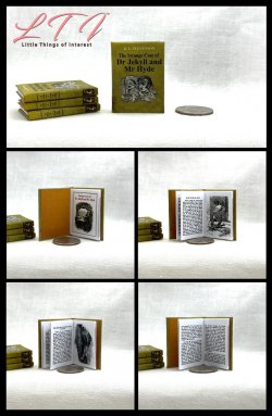 DR. JEKYLL AND MR. HYDE Miniature Playscale Readable Illustrated 1/6 Scale Book