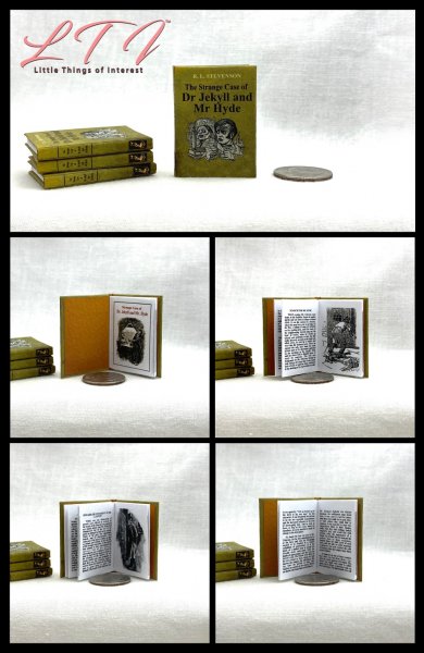 DR. JEKYLL AND MR. HYDE Miniature Playscale Readable Illustrated 1/6 Scale Book