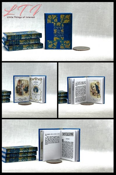 EMMA by Jane Austen Miniature Playscale Readable Illustrated 1/6 Scale Book