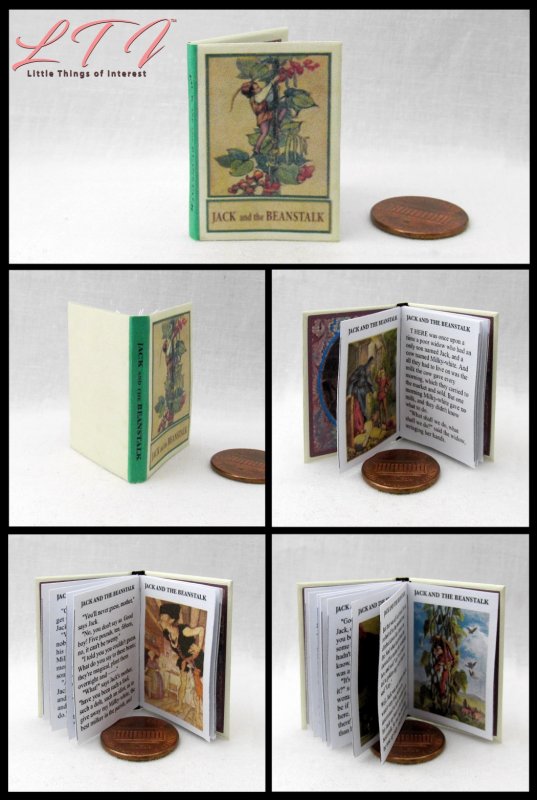 CLASSIC FAIRY TALES SET 5 Miniature Playscale Readable Illustrated Books Frog Prince Jack Beanstalk Elves Shoemaker - Click Image to Close