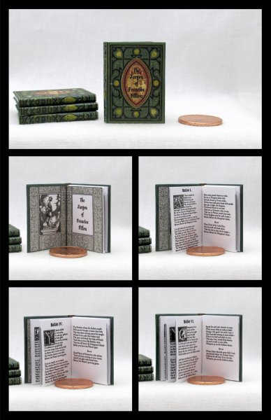 FRENCH POETRY Miniature Playscale Readable Miniature Book 1/6 Scale