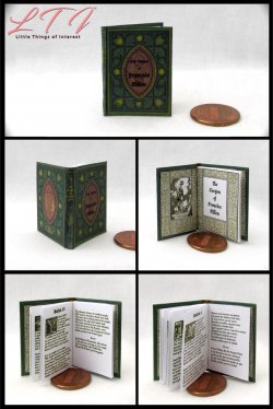 FRENCH POETRY Poems of Francois Villon Miniature Playscale Readable Illustrated Book
