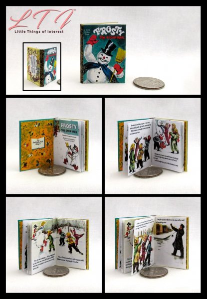 FROSTY THE SNOWMAN Miniature Playscale Readable Illustrated 1/6 Scale Book