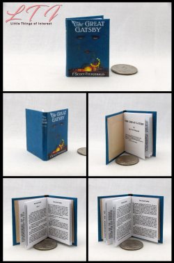 THE GREAT GATSBY Miniature Playscale Readable Illustrated Book
