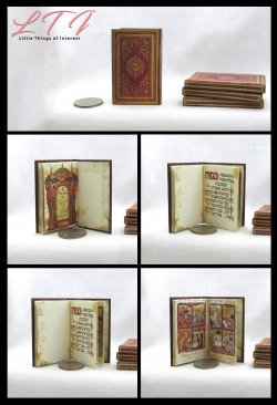 GOLDEN HEBREW HAGGADAH Book Miniature Playscale Readable Illuminated Book