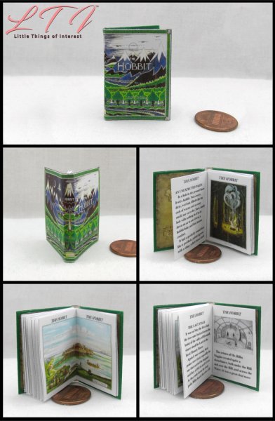 THE HOBBIT Miniature Playscale Readable Illustrated 1/6 Scale Book Lord of the Rings J. R. R. Tolkien