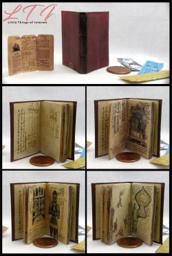 JONES DIARY Miniature Playscale Readable Illustrated Book Indiana Jones