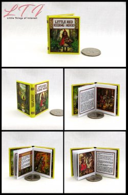 LITTLE RED RIDING HOOD Miniature Playscale Readable Illustrated Book